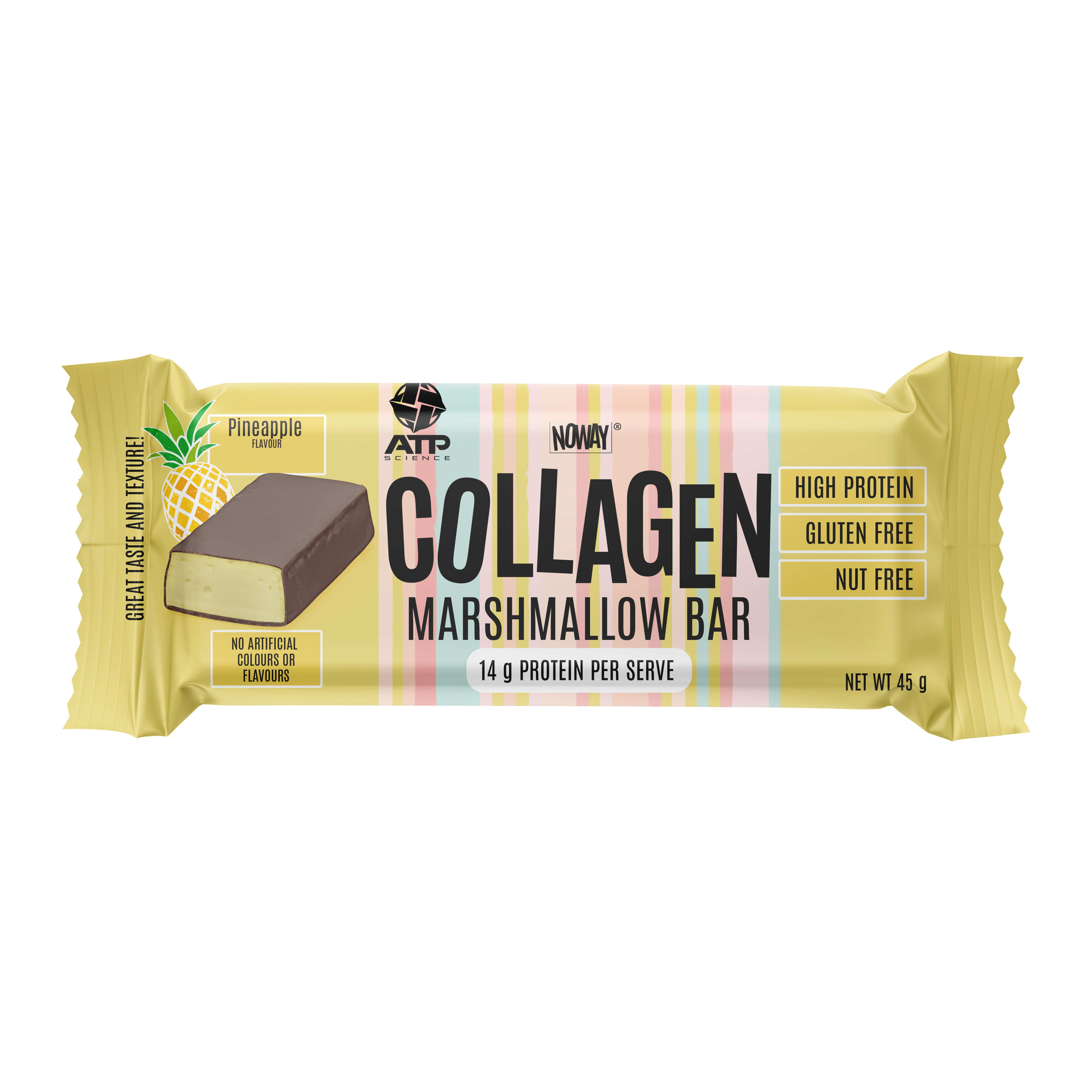 NOWAY Collagen Marshmallow Bar - Pineapple